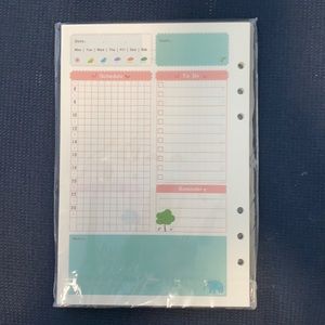 Chris-Wang A5 Daily Planner Inserts Undated
